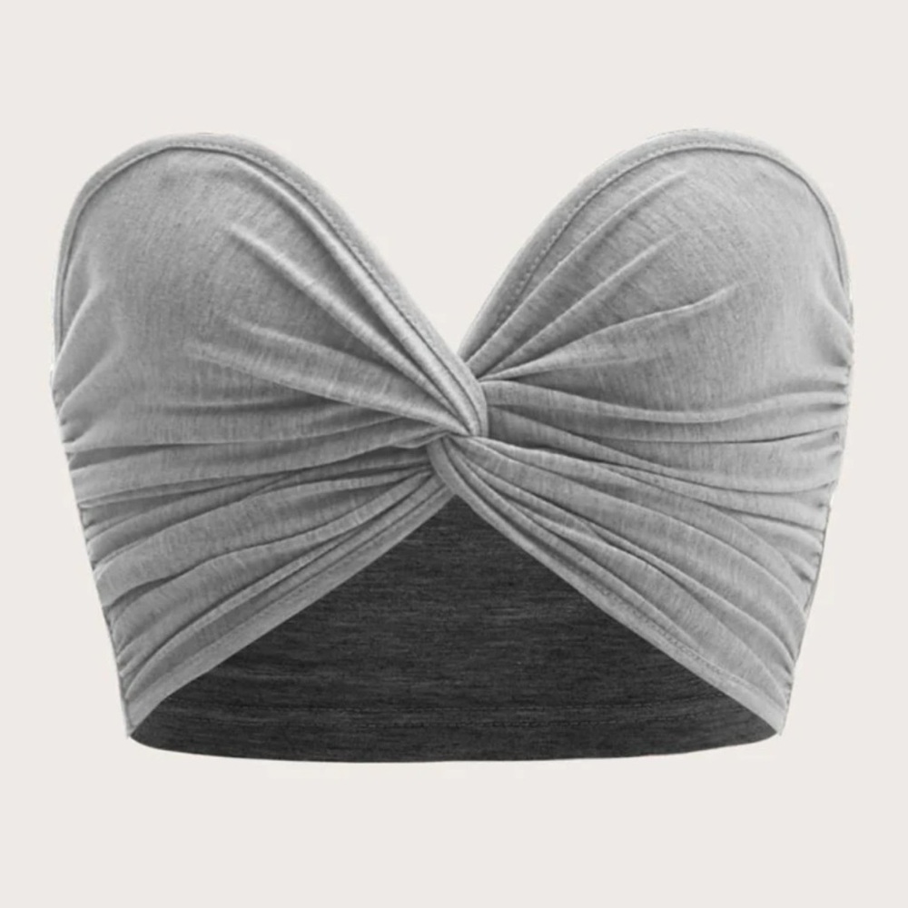 Gray Twist Front Bandeau